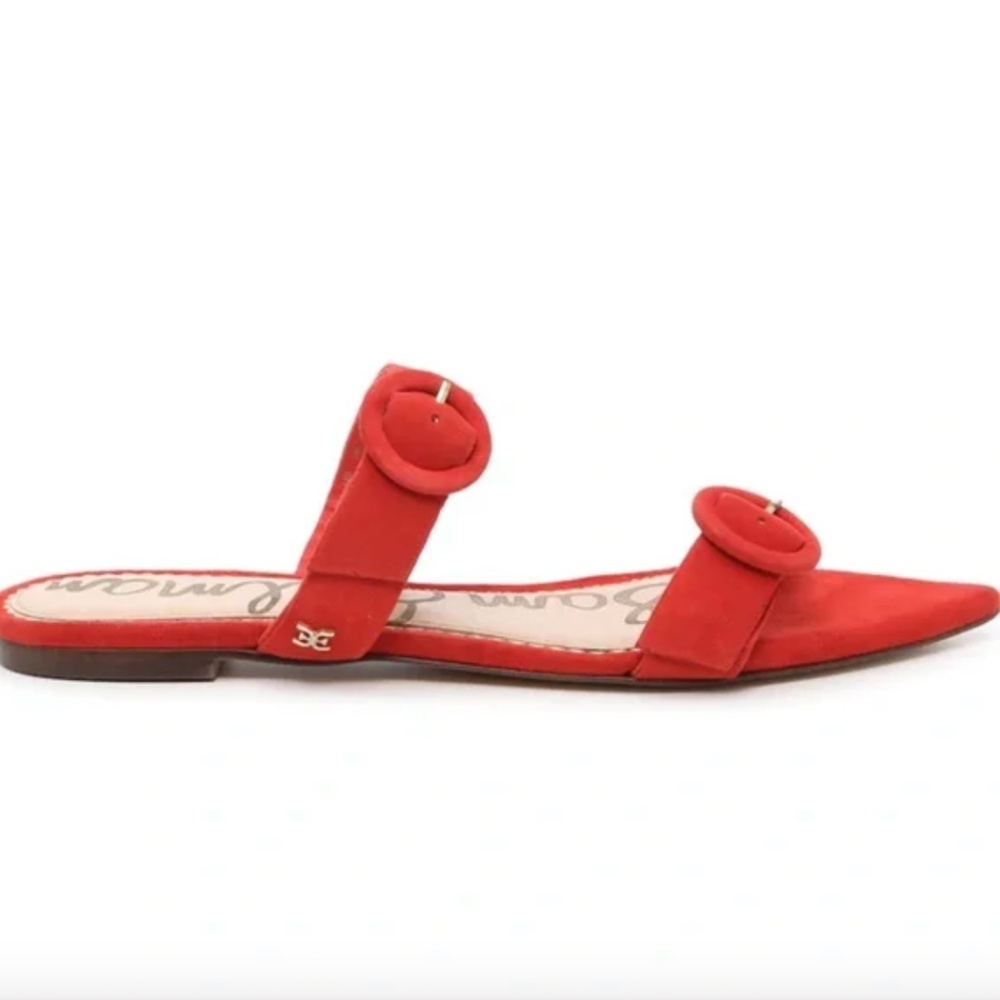 LARUE RED SUEDE SANDAL SIZE 8.5M